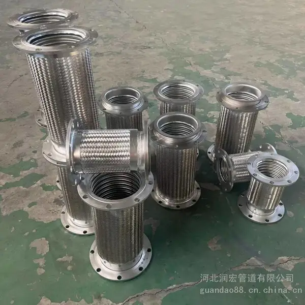 供应德州304钢带编织金属软管 DN600L=6米工业管道高压波纹管订做