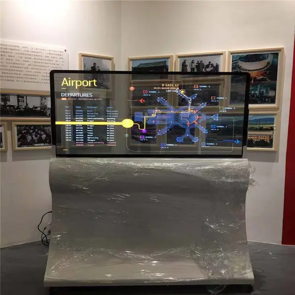 OLED透明屏 OLED显示屏展示厅 应用于博物馆 科技馆 规划馆 企业展示厅