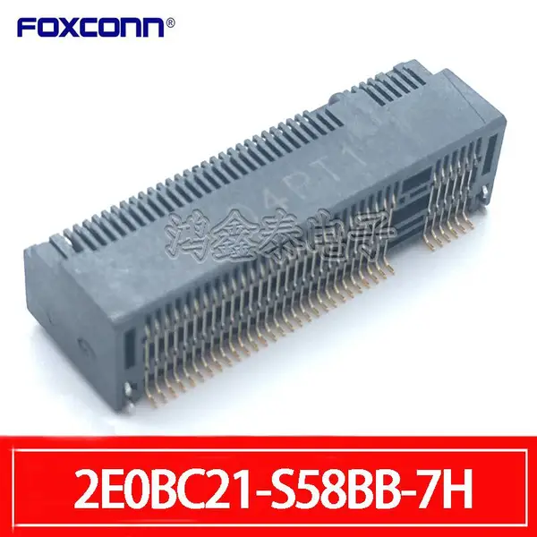 Foxconn富士康 直插连接器 NGFF卡座 2E0BC21-S58BB-7H