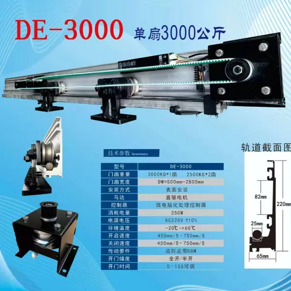德恩科DE-3000重型平移自动门机 皮带传动驱动装置