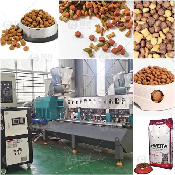 双螺杆膨化狗粮设备 膨化宠物饲料生产线 狗粮猫粮挤压机 按需定制