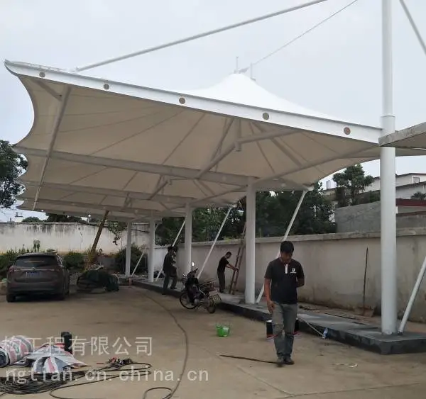 南阳高速充电桩车棚,膜结构充电桩车棚,公交车膜结构充电桩车棚