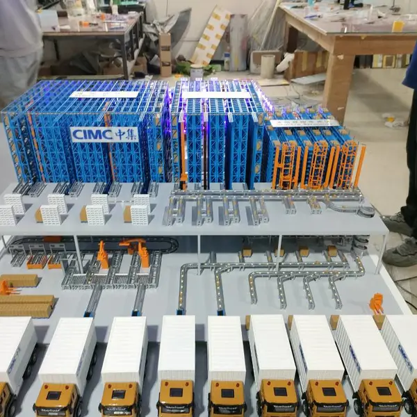 智慧仓储物流沙盘模型 1:1 仿真立体库交叉带分拣设备展厅定制