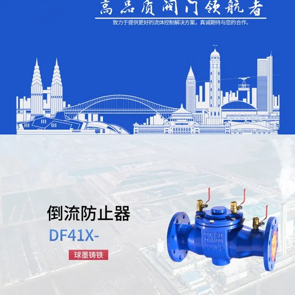 南高阀门生产 DF41X-16Q倒流防止器软密封球墨铸铁法兰管道用