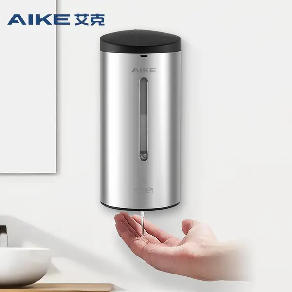 艾克不锈钢皂液器免打孔洗手机酒店泡沫洗手液机AK1205