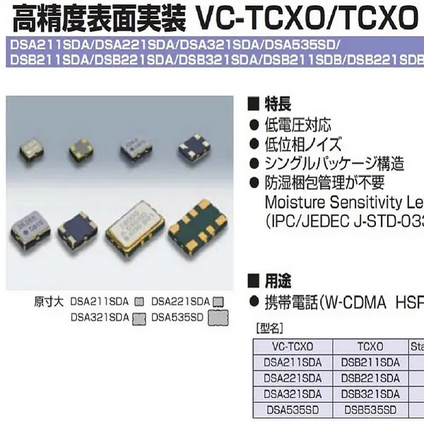 KDS压控温补晶振1XTV12800CAA,DSA321SDA低抖动晶振