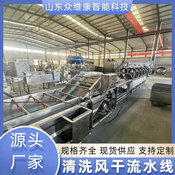 果蔬种植基地净菜风干机 食材清洗风干线 枸杞金银花清洗震动沥水机