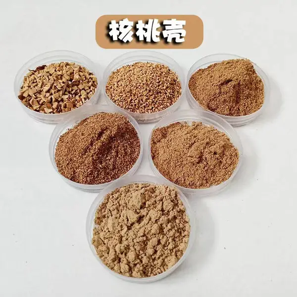 厂家供应核桃壳粉 工业填充磨料用 果壳颗粒 抛光去刺用核桃壳粉