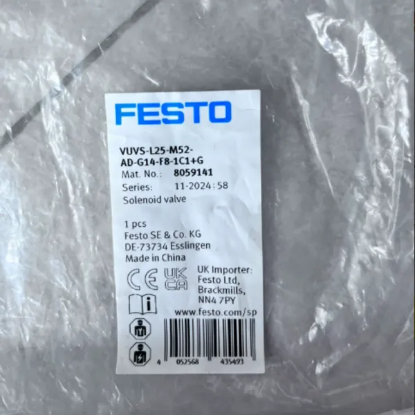 FESTO/费斯托VUVS-L25-M52-AD-G14-F8电磁阀