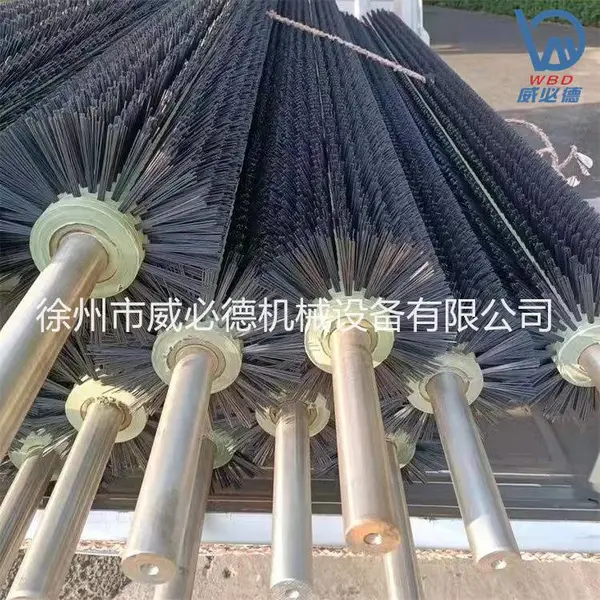 移动破碎制沙机滚筒筛子防堵毛刷辊-清扫器毛刷