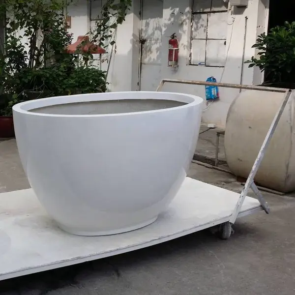 肇庆商场组合玻璃钢花盆 玻璃钢花槽花箱 玻璃钢制品鹅卵石花盆