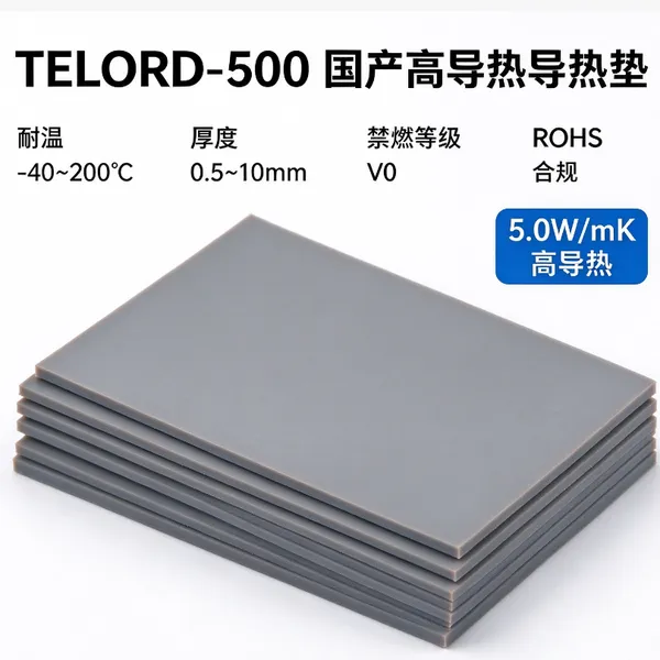 TELORD?500 导热垫 5.0W/mK 国产高性价比垫片 芯片间隙填充可模切