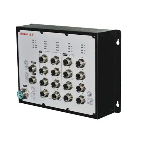 MIES-5816 16GE M12/IP40三层全千兆工业以太网交换机