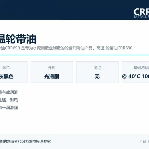 METALUB-CRR690高温轮带油 回转窑轮带垫板润滑 耐高温重载抗水冲刷
