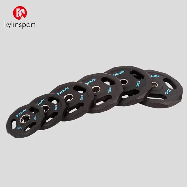 Kylinsport 杠铃片 PU杠铃片大孔 配重片 举重片