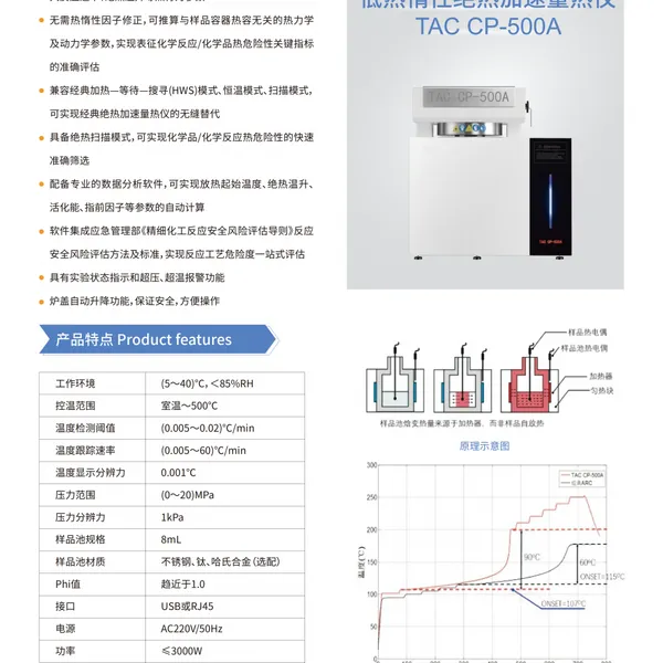 低热惰性绝热加速量热仪 TACCP-500A