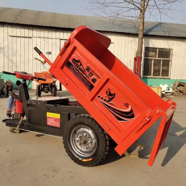 工程车 载重运输车拉货自卸翻斗车 建筑工地接料载重自卸三轮车