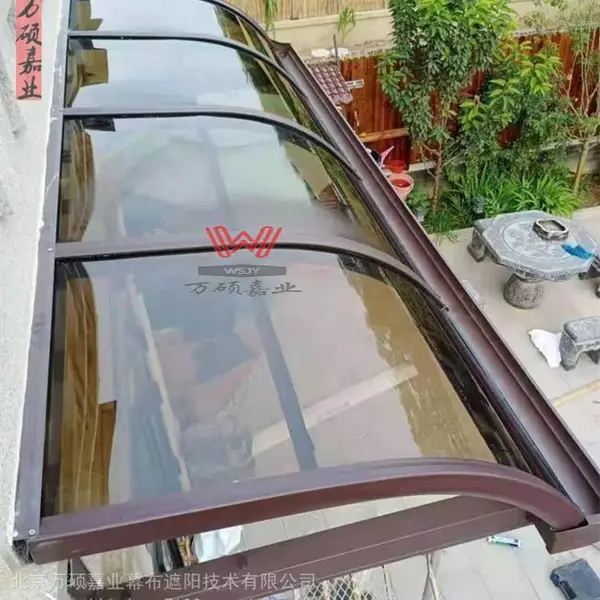 通州A-688户外伸缩雨棚雨篷布遮阳棚伸缩遮阳篷 铝合金雨棚折叠蓬