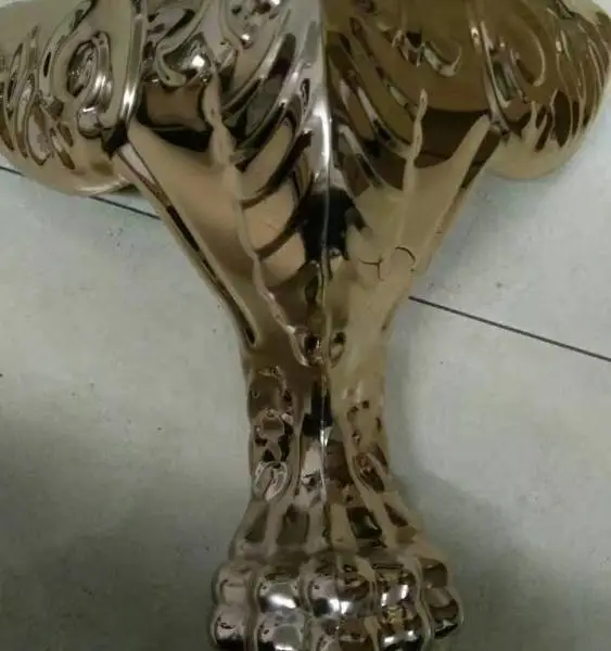 中式不锈钢压花茶几脚 欧式雕花不锈钢茶几腿 不锈钢雕花老虎腿