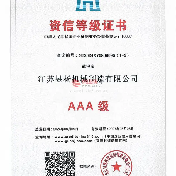 资信等级证书
