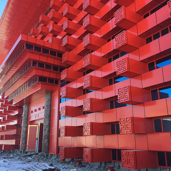 霍尔果斯-中国文化馆(雕花铝单板案例)