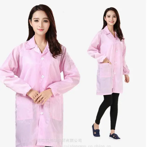 长款大褂静电衣电子厂工作服静电洁净服防静电大褂可加绣LOGO