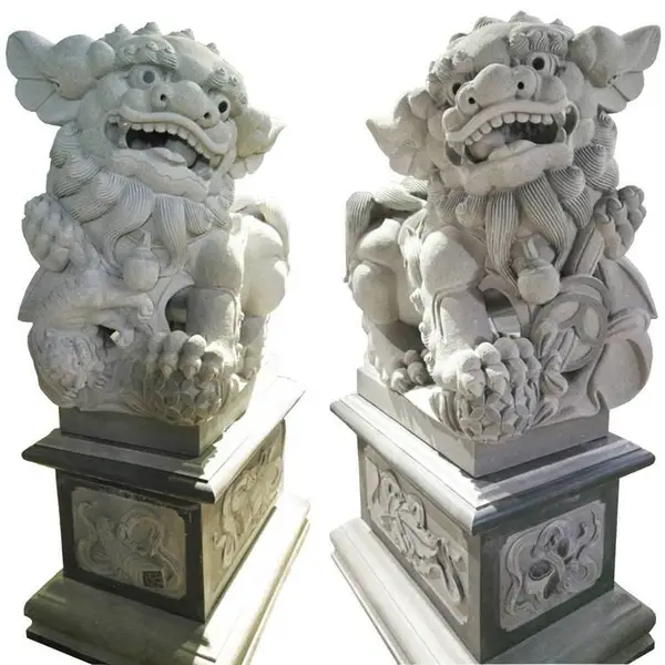 Ȫ�ݳ��ϳ�������ʯ��ʨ������ʯʨ��ʯʨ���ſڰڼ�һ��