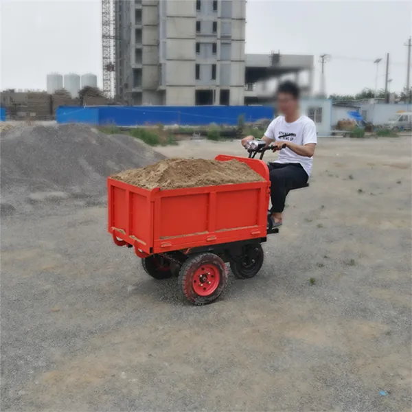 施工现场多功能电动货运车 小型座驾式自卸翻斗车 建筑垃圾***车