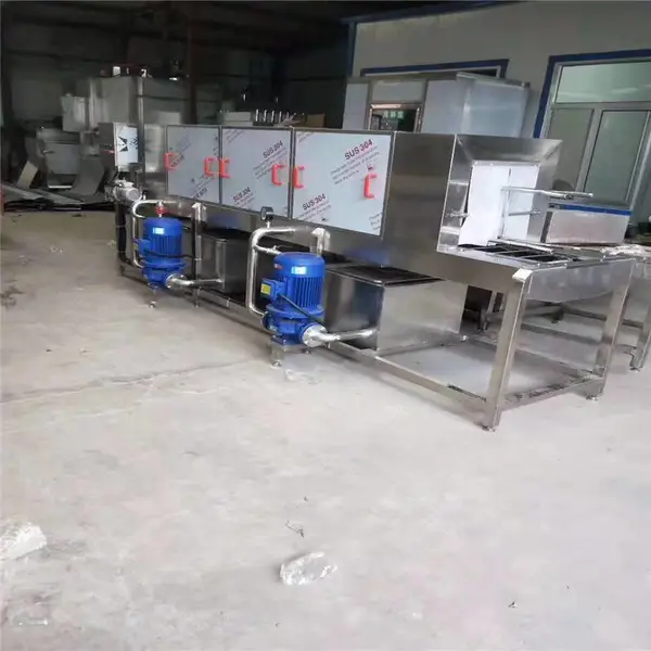 400型水产筐保温箱洗盘机清洗消毒 周转筐糖果筐洗筐设备