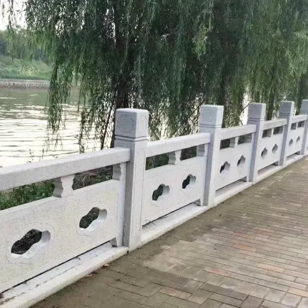 石材护栏 天然草白玉栏杆多种定做样式及规格尺寸