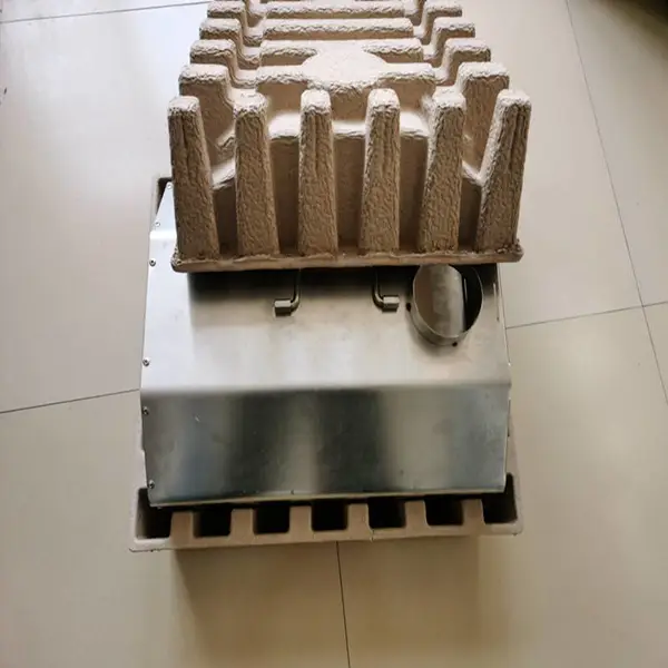 厂家定制威海烤箱纸浆托 高强度纸浆托盘包装油烟机可降解纸托环保科出口