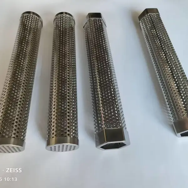 出口BBQ烧烤烟熏网管 无焊点304不锈钢方形烟管 圆形六角形烟熏管