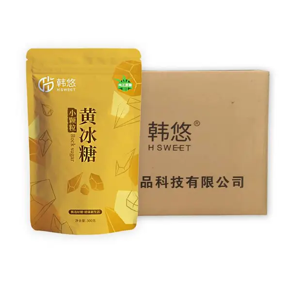 批发韩悠黄冰糖300克 小包装食糖整箱小颗粒土冰糖