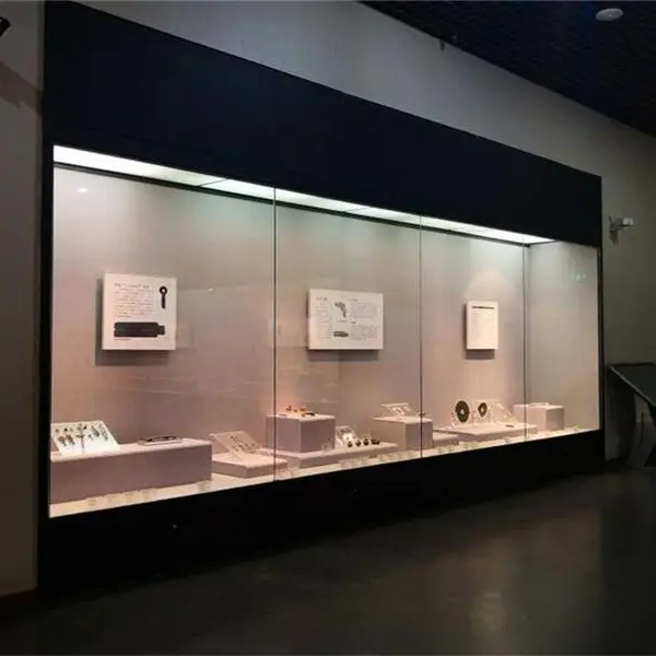 遥控一键开启电动门陈列柜定制 博物馆全自动展柜厂