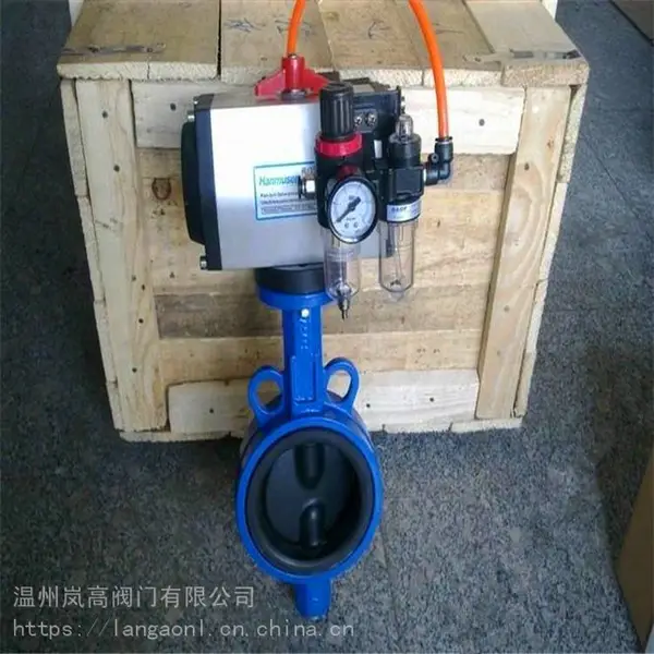 衬胶阀门 D671J-10Q 气动衬胶蝶阀 对夹连接 对夹式蝶阀 球墨铸铁材质 DN125