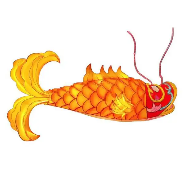华亦彩休闲餐饮店招牌金龙鱼花灯造型软装设计鱼庄原创灯饰