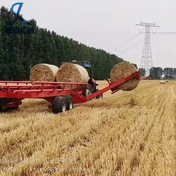 圆捆草梱捡拾机 牧草离田***车