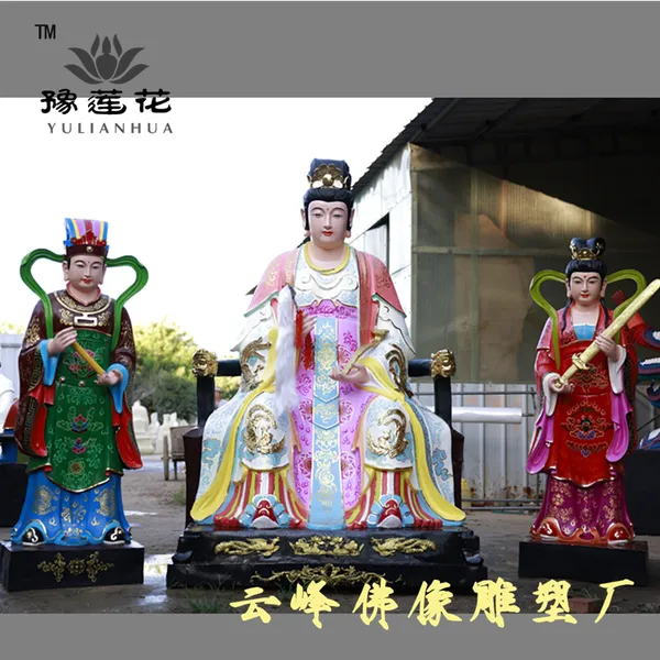 宝莲灯华山三圣母神像 华岳三娘 三圣公主佛像 树脂塑像寺院***