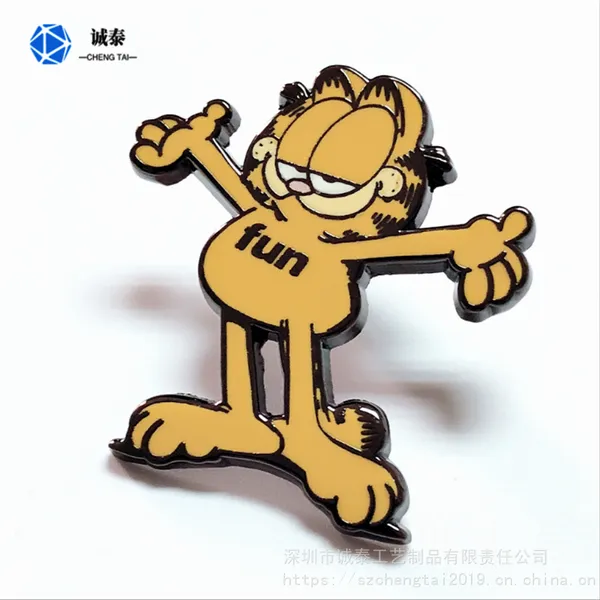 名创优品徽章,加菲猫胸章,定制动漫胸章