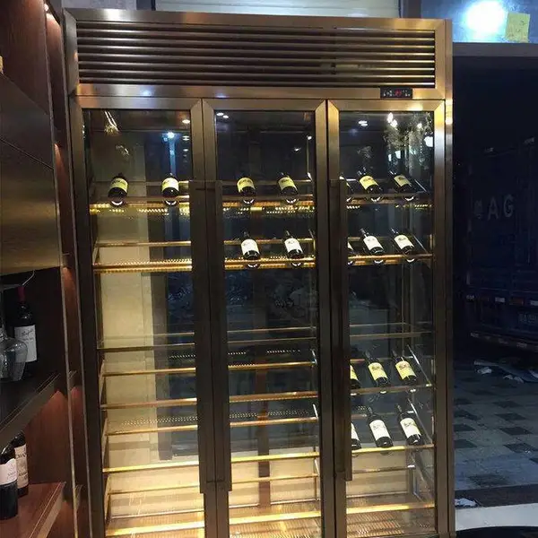 不锈钢红酒柜定制恒温酒柜一体靠墙客厅隔断柜酒水柜美式柜展示柜