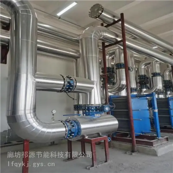 橡塑保温配套蒸汽管线不锈钢外护铝皮弯头预制