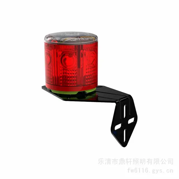鼎轩照明SZSW2730太阳能警示灯LED红色频闪信号灯侧壁式防水