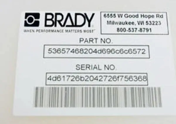 BRADY B-483A 粘胶标签