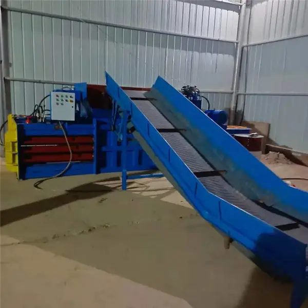 废纸箱卧式压块机 废纸杂料液压打包机 卫生纸压缩挤块机型号