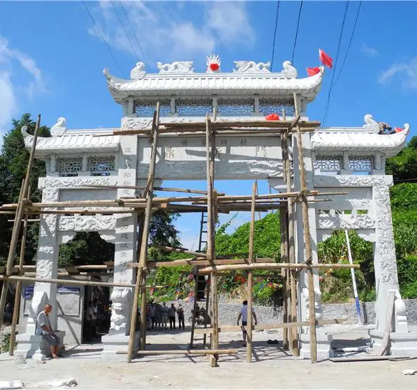 村门牌坊图片样式精选及农村牌坊价格-嘉祥石雕