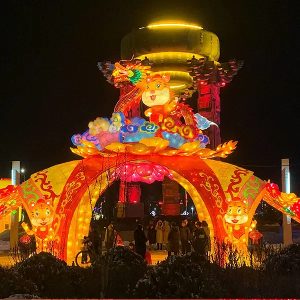 旅游度假村打造2023兔年景点节日亮化工程华亦彩工厂制作设计