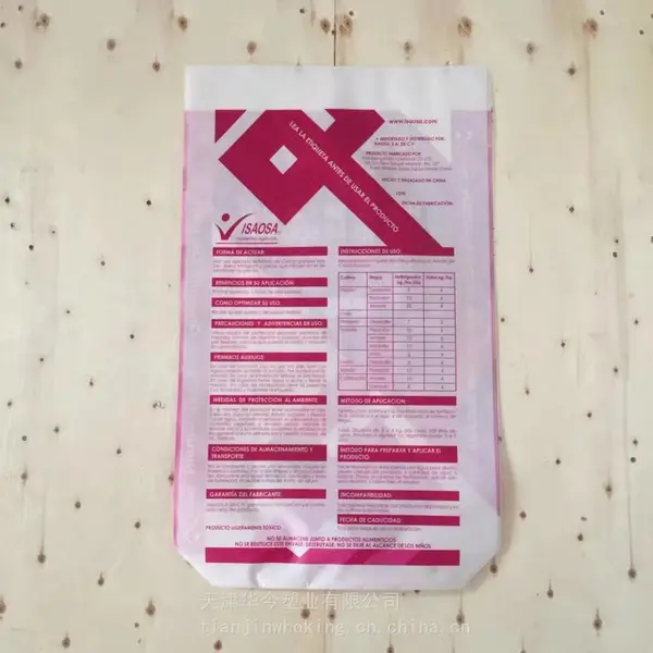 天津华今塑料包装pp woven sacks 塑编热风史太林格阀口糊底袋
