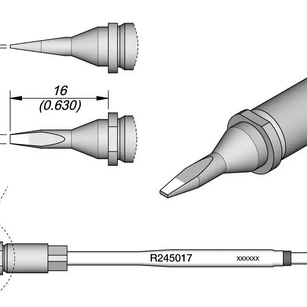 西班牙JBC捷毕禧R245016凿型烙铁头 1 x 0.5玉林地区代理