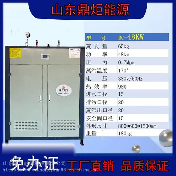 工业电蒸汽锅炉48kw 蒸馒头河粉豆腐 酿酒 蒸汽发生器 汗蒸养护机