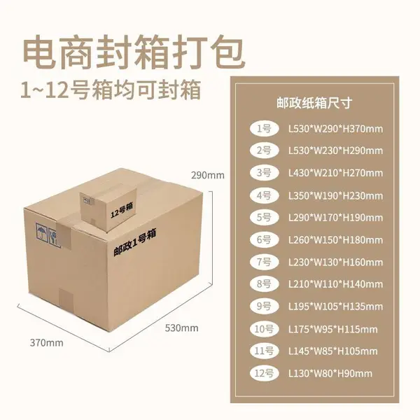 东莞电商淘宝拼多多1-12号纸箱厂家